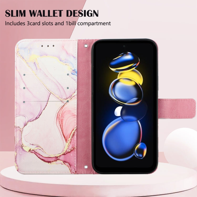 For Xiaomi Redmi Note 11T Pro Marble Pattern Flip Leather Phone Case