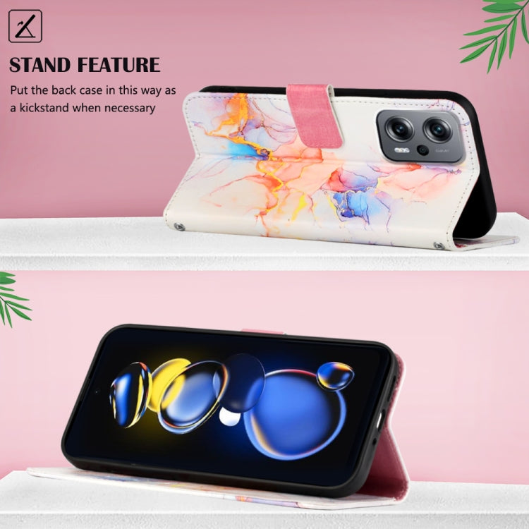 For Xiaomi Redmi Note 11T Pro Marble Pattern Flip Leather Phone Case