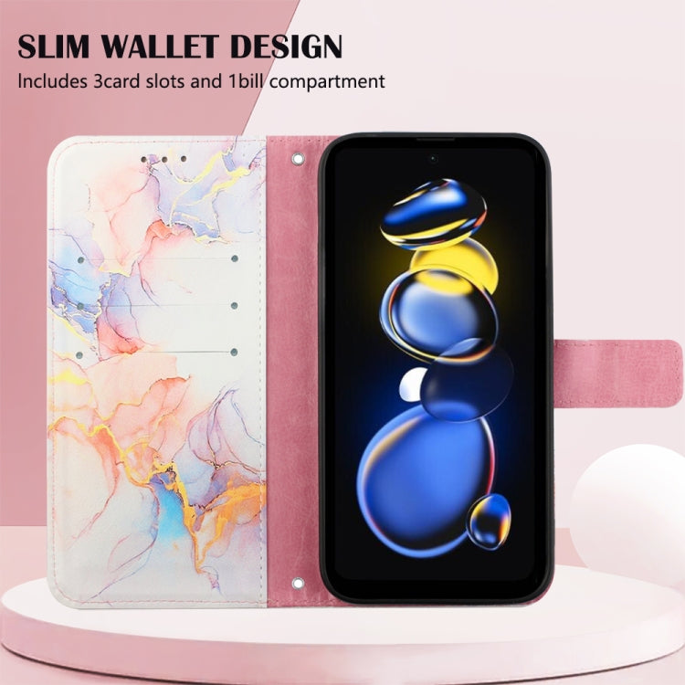 For Xiaomi Redmi Note 11T Pro Marble Pattern Flip Leather Phone Case