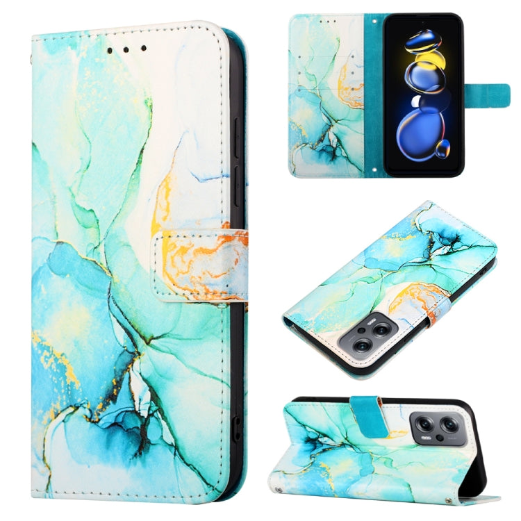 For Xiaomi Redmi Note 11T Pro Marble Pattern Flip Leather Phone Case