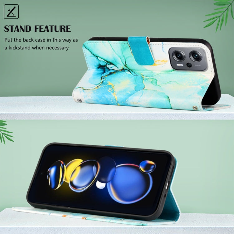 For Xiaomi Redmi Note 11T Pro Marble Pattern Flip Leather Phone Case