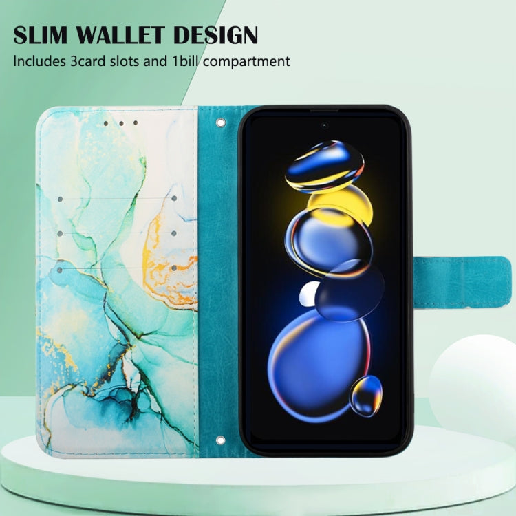 For Xiaomi Redmi Note 11T Pro Marble Pattern Flip Leather Phone Case
