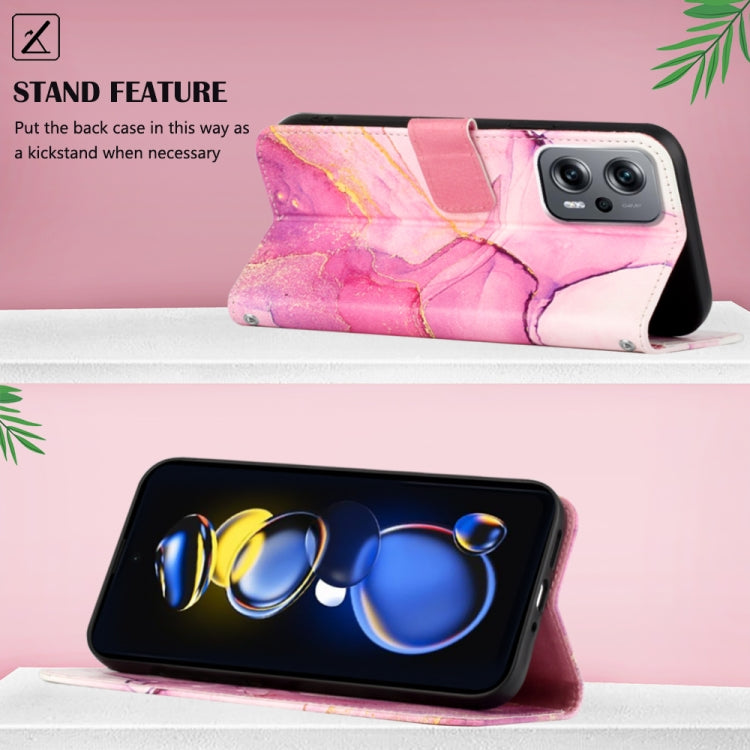 For Xiaomi Redmi Note 11T Pro Marble Pattern Flip Leather Phone Case