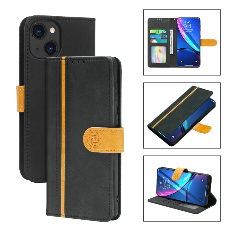 For iPhone 13 Skin Feel Leather Wallet Phone Case