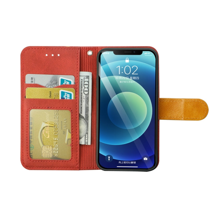 For iPhone 13 mini Skin Feel Leather Wallet Phone Case