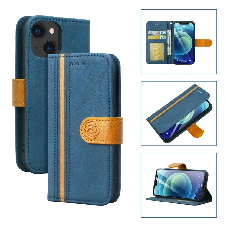For iPhone 13 mini Skin Feel Leather Wallet Phone Case