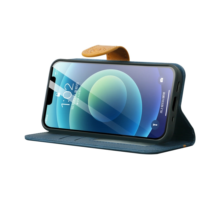 For iPhone 13 mini Skin Feel Leather Wallet Phone Case