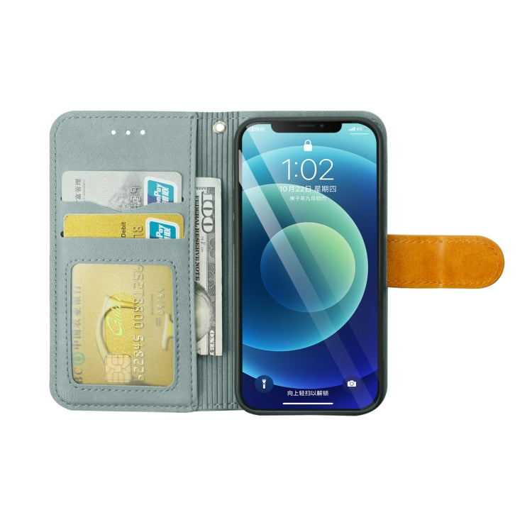 For iPhone 13 mini Skin Feel Leather Wallet Phone Case