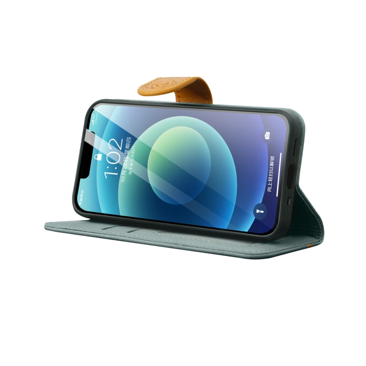 For iPhone 13 mini Skin Feel Leather Wallet Phone Case