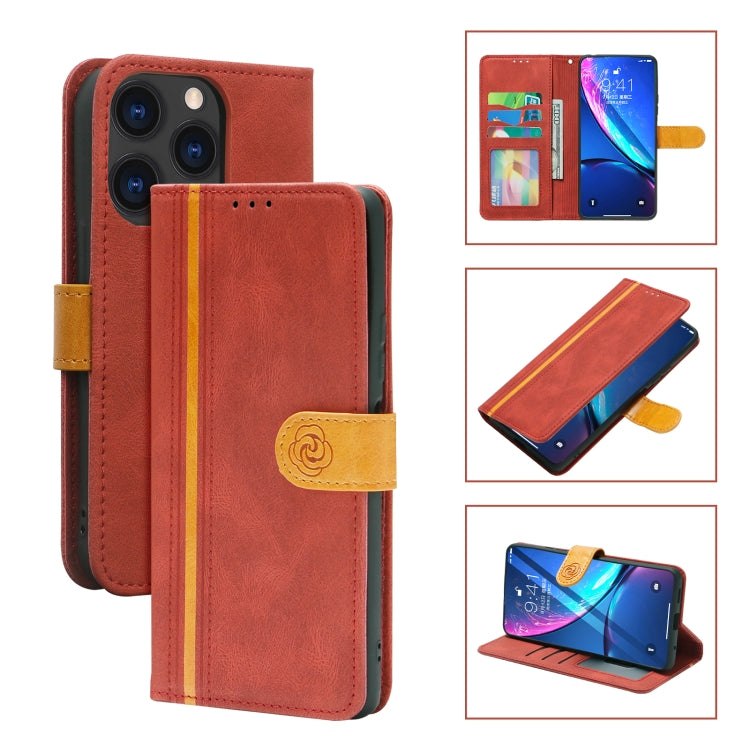 For iPhone 13 Pro Skin Feel Leather Wallet Phone Case