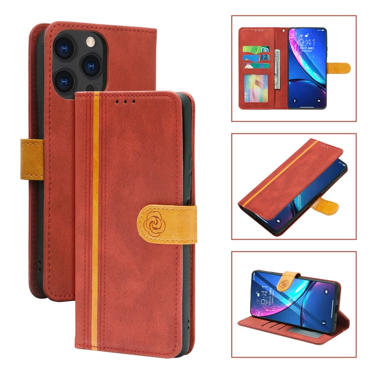 For iPhone 13 Pro Max Skin Feel Leather Wallet Phone Case