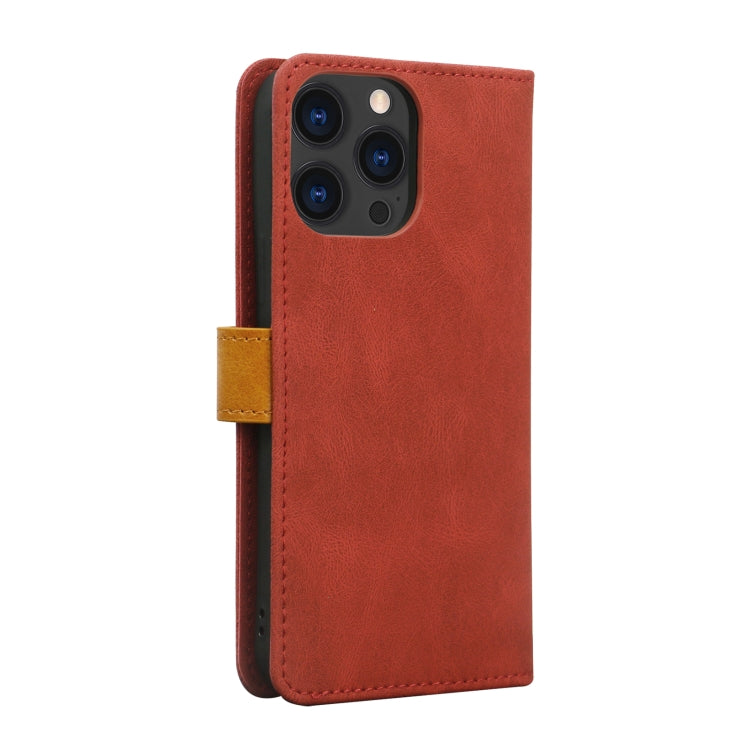 For iPhone 13 Pro Max Skin Feel Leather Wallet Phone Case