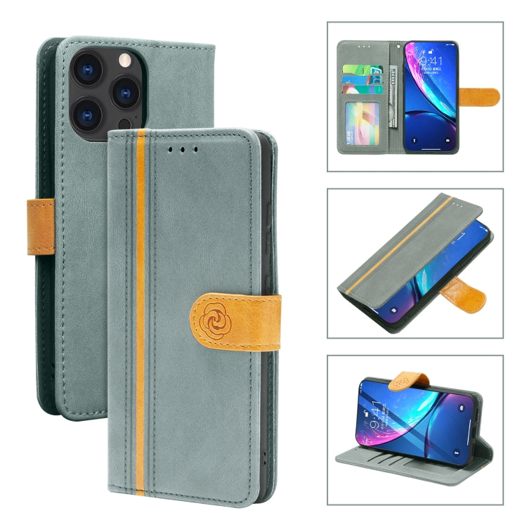 For iPhone 13 Pro Max Skin Feel Leather Wallet Phone Case