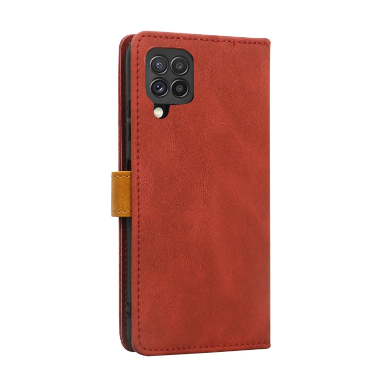 For Samsung Galaxy A22 4G Skin Feel Leather Wallet Phone Case