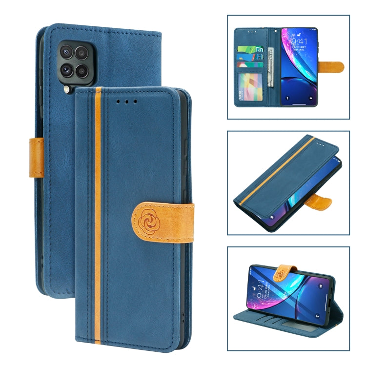 For Samsung Galaxy A22 4G Skin Feel Leather Wallet Phone Case