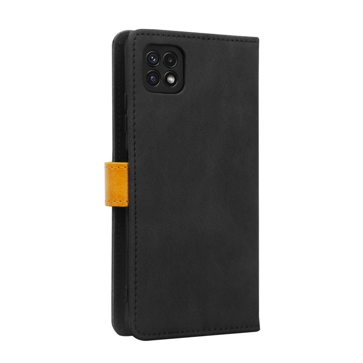 For Samsung Galaxy A22 5G Skin Feel Leather Wallet Phone Case