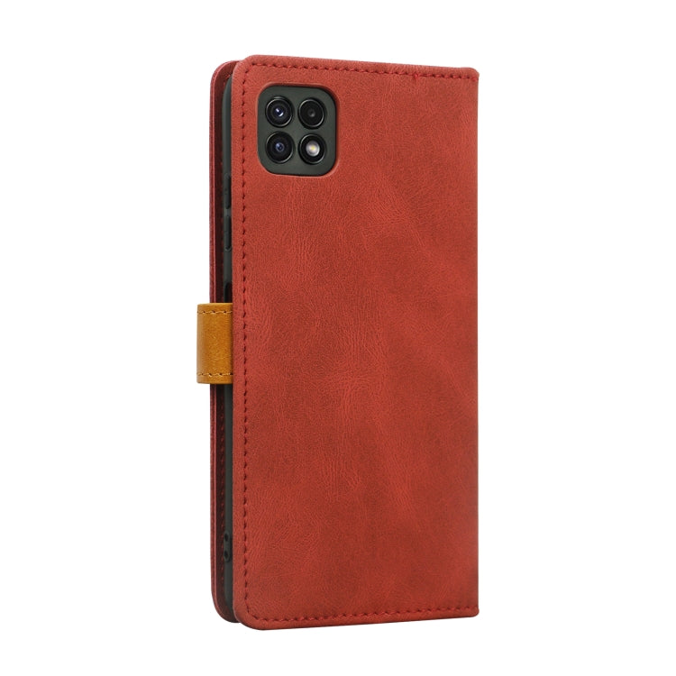 For Samsung Galaxy A22 5G Skin Feel Leather Wallet Phone Case