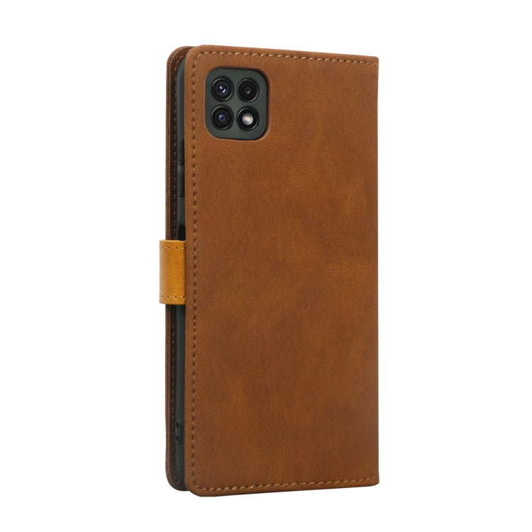 For Samsung Galaxy A22 5G Skin Feel Leather Wallet Phone Case