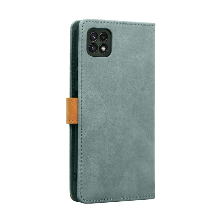 For Samsung Galaxy A22 5G Skin Feel Leather Wallet Phone Case