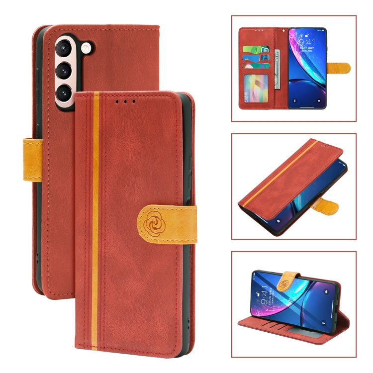 For Samsung Galaxy S21 5G Skin Feel Leather Wallet Phone Case