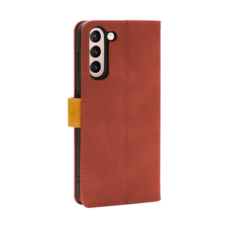 For Samsung Galaxy S21 5G Skin Feel Leather Wallet Phone Case