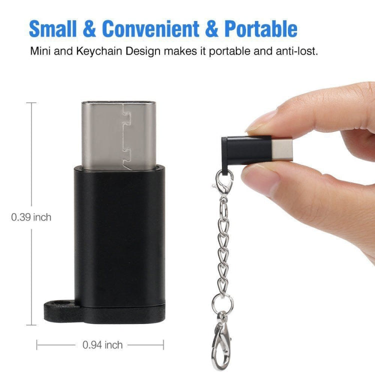 6 PCS Micro USB Female to USB-C / Type-C Male Connector Adapter Random