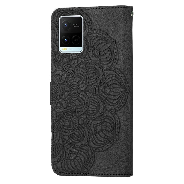 For vivo Y21 Mandala Embossed Flip Leather Phone Case