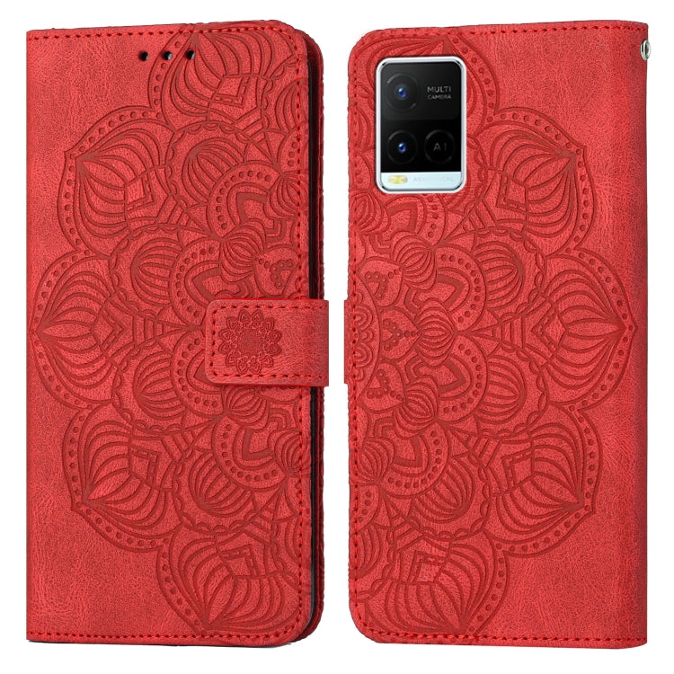 For vivo Y21 Mandala Embossed Flip Leather Phone Case