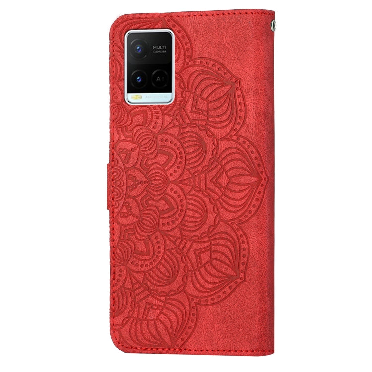 For vivo Y21 Mandala Embossed Flip Leather Phone Case