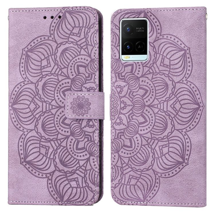 For vivo Y21 Mandala Embossed Flip Leather Phone Case