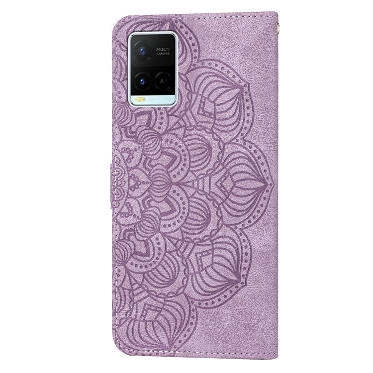 For vivo Y21 Mandala Embossed Flip Leather Phone Case