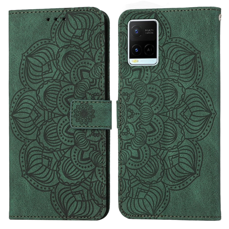For vivo Y21 Mandala Embossed Flip Leather Phone Case