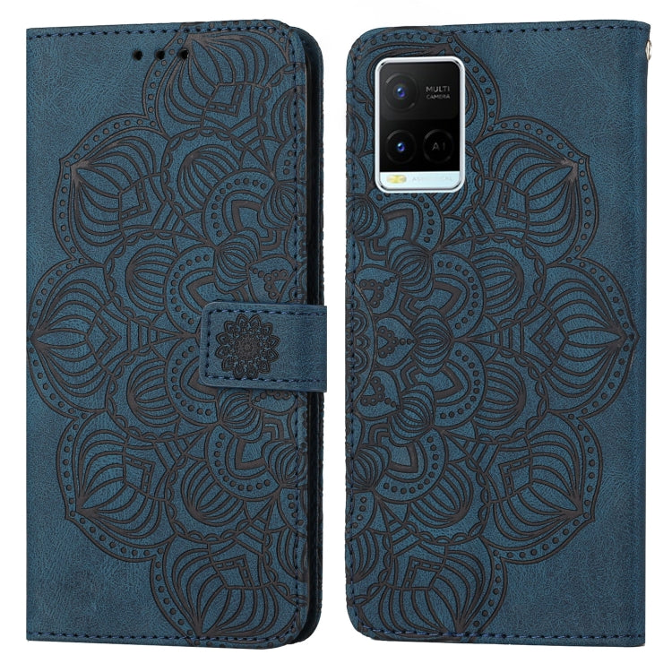 For vivo Y21 Mandala Embossed Flip Leather Phone Case