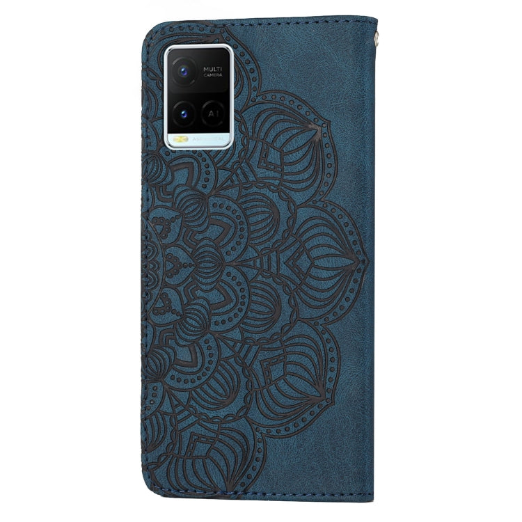 For vivo Y21 Mandala Embossed Flip Leather Phone Case