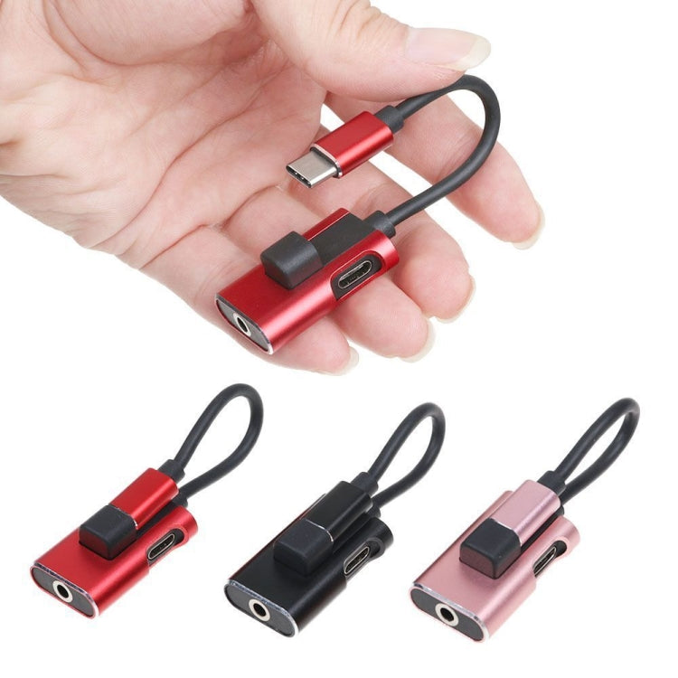 2 in 1 USB-C / Type-C to USB-C / Type-C 3.5mm Jack Audio Adapter Cable