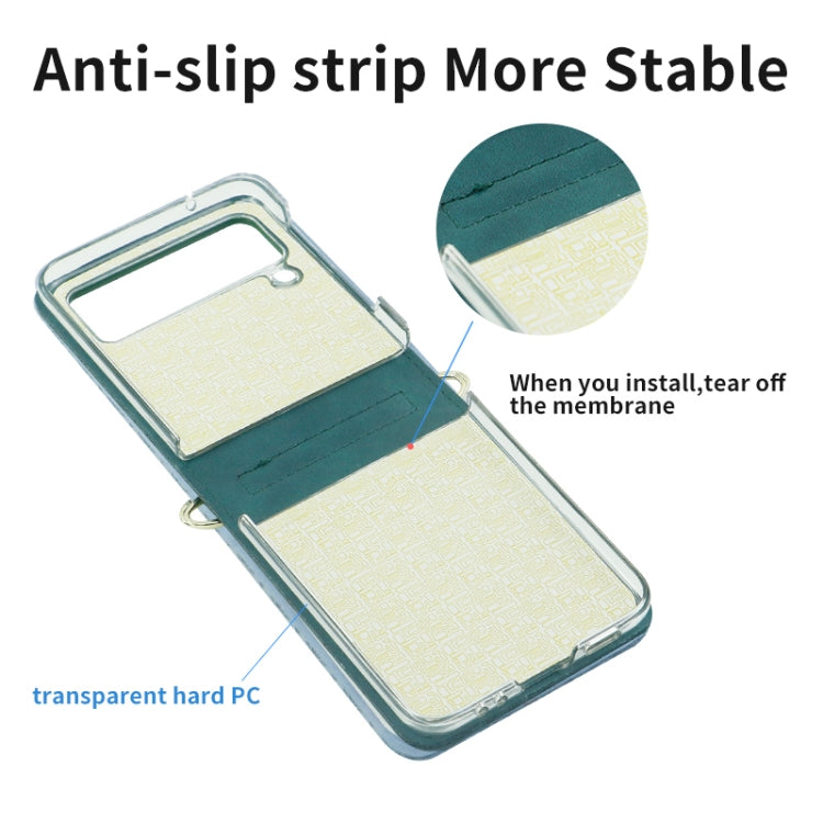 For Samsung Galaxy Z Flip3 5G Embossed Chain Folding Phone Case