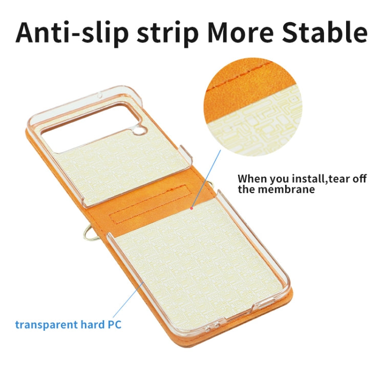 For Samsung Galaxy Z Flip3 5G Embossed Chain Folding Phone Case