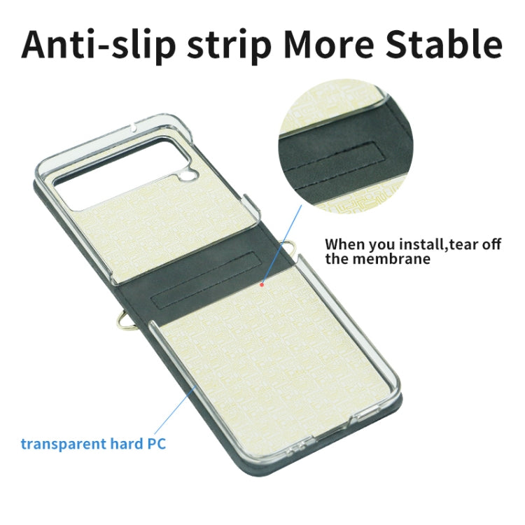For Samsung Galaxy Z Flip3 5G Embossed Chain Folding Phone Case