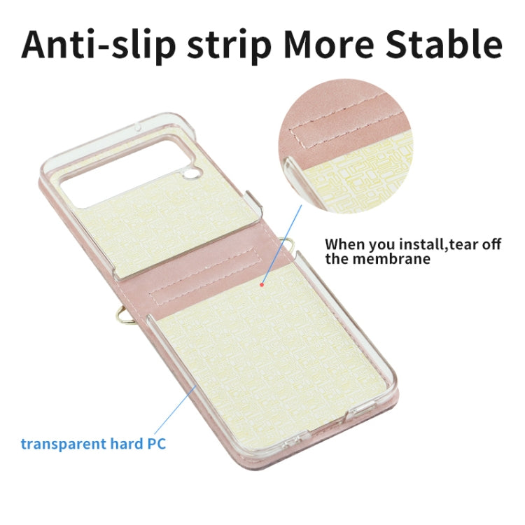 For Samsung Galaxy Z Flip3 5G Embossed Chain Folding Phone Case
