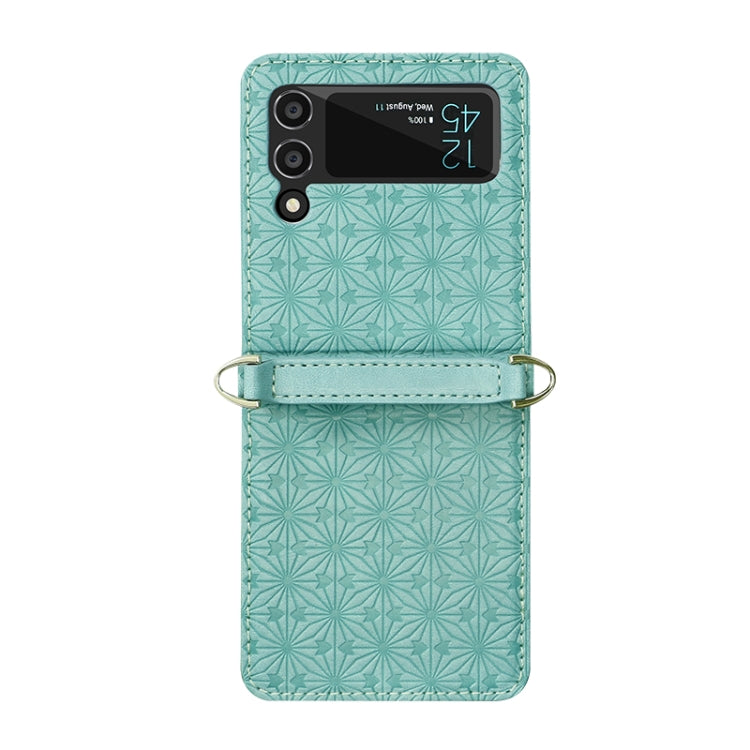For Samsung Galaxy Z Flip3 5G Embossed Chain Folding Phone Case