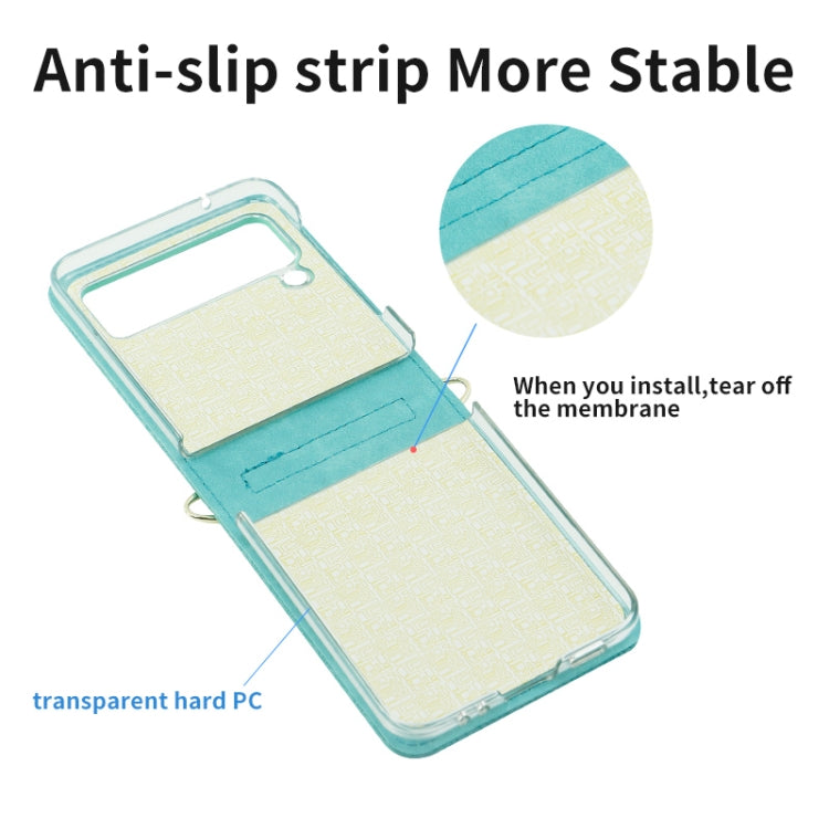 For Samsung Galaxy Z Flip3 5G Embossed Chain Folding Phone Case