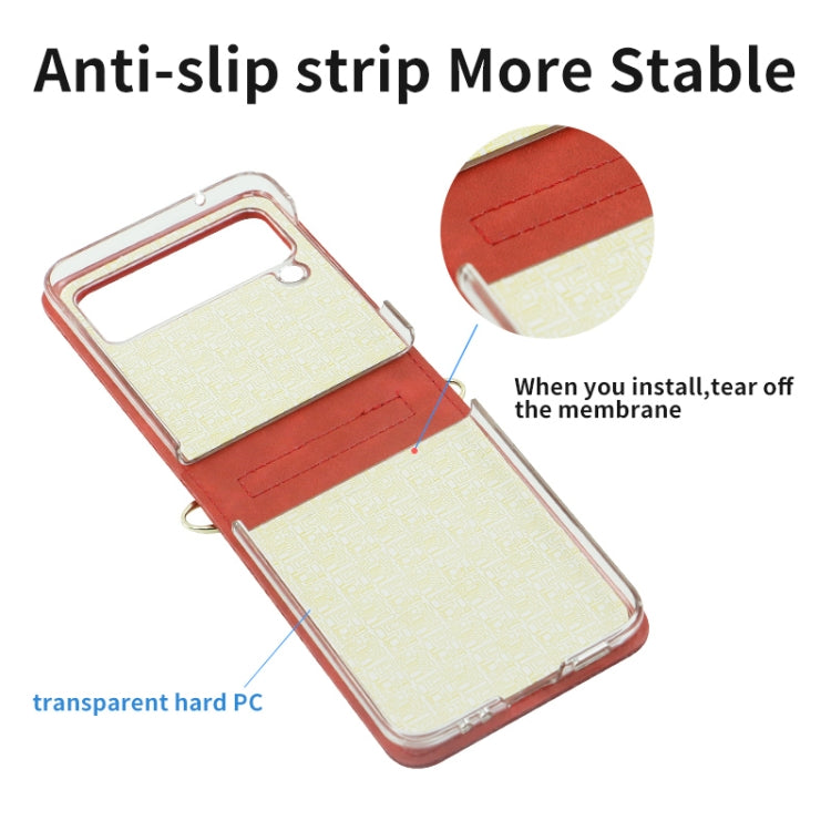 For Samsung Galaxy Z Flip3 5G Embossed Chain Folding Phone Case
