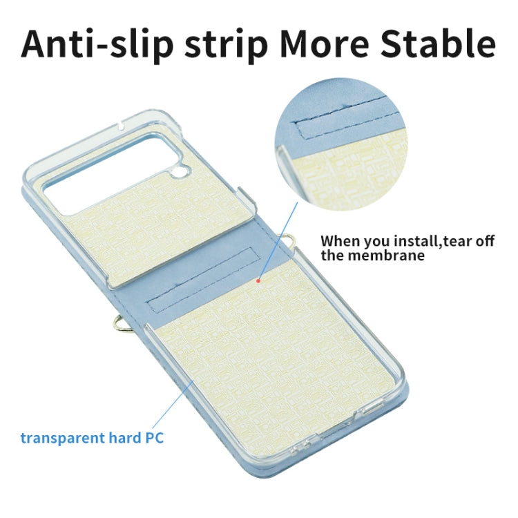 For Samsung Galaxy Z Flip3 5G Embossed Chain Folding Phone Case