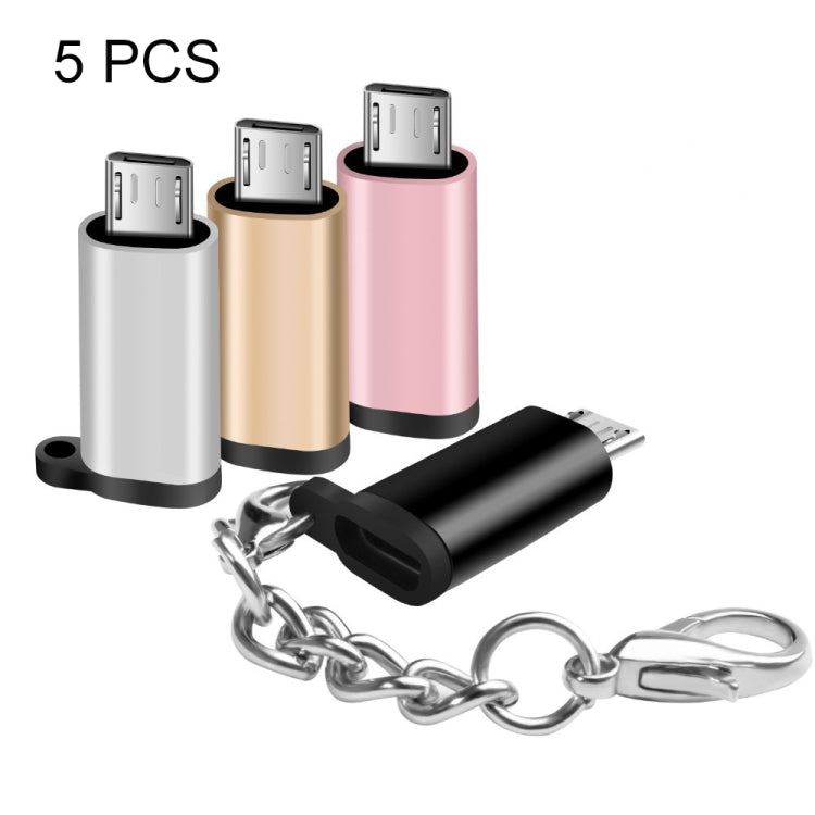 5 PCS USB-C / Type-C Female to Micro USB Male Connector Adapter Random