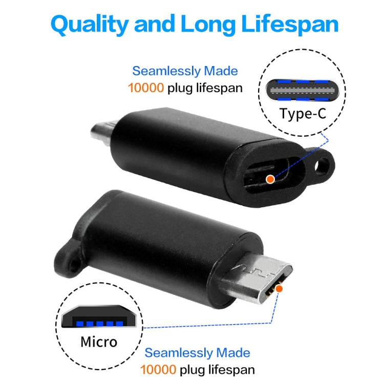 5 PCS USB-C / Type-C Female to Micro USB Male Connector Adapter Random