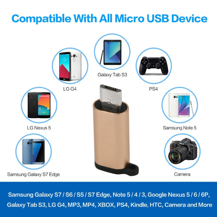 5 PCS USB-C / Type-C Female to Micro USB Male Connector Adapter Random