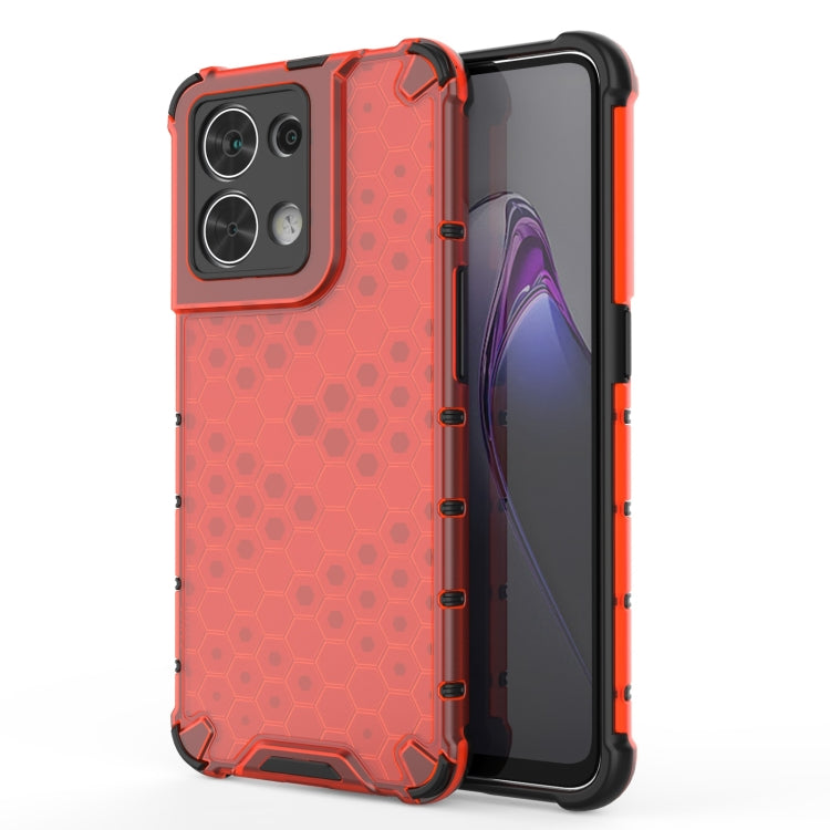 For OPPO Reno8 Shockproof Honeycomb PC + TPU Phone Case