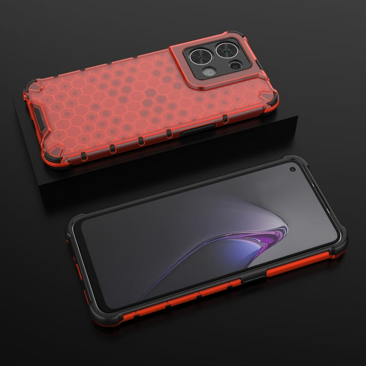 For OPPO Reno8 Shockproof Honeycomb PC + TPU Phone Case