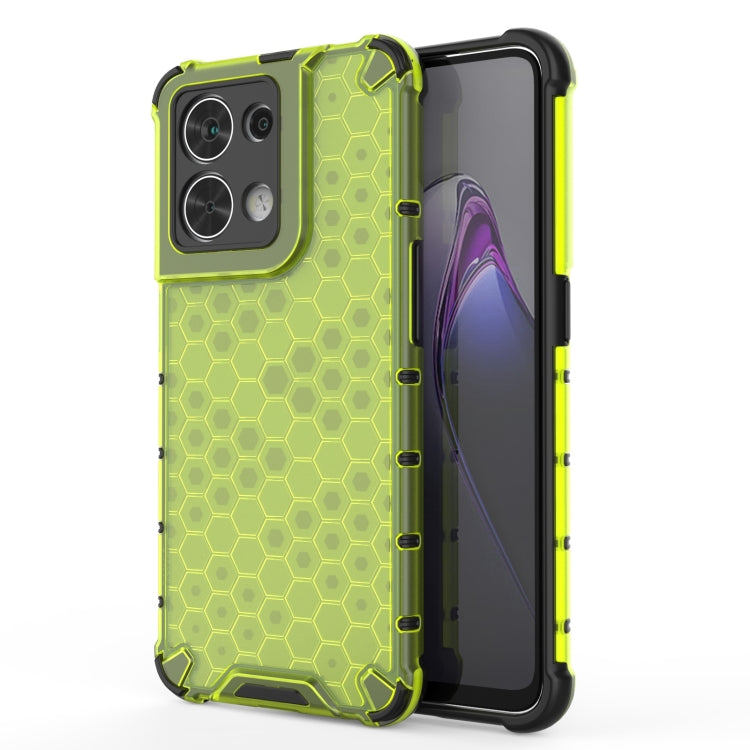 For OPPO Reno8 Shockproof Honeycomb PC + TPU Phone Case
