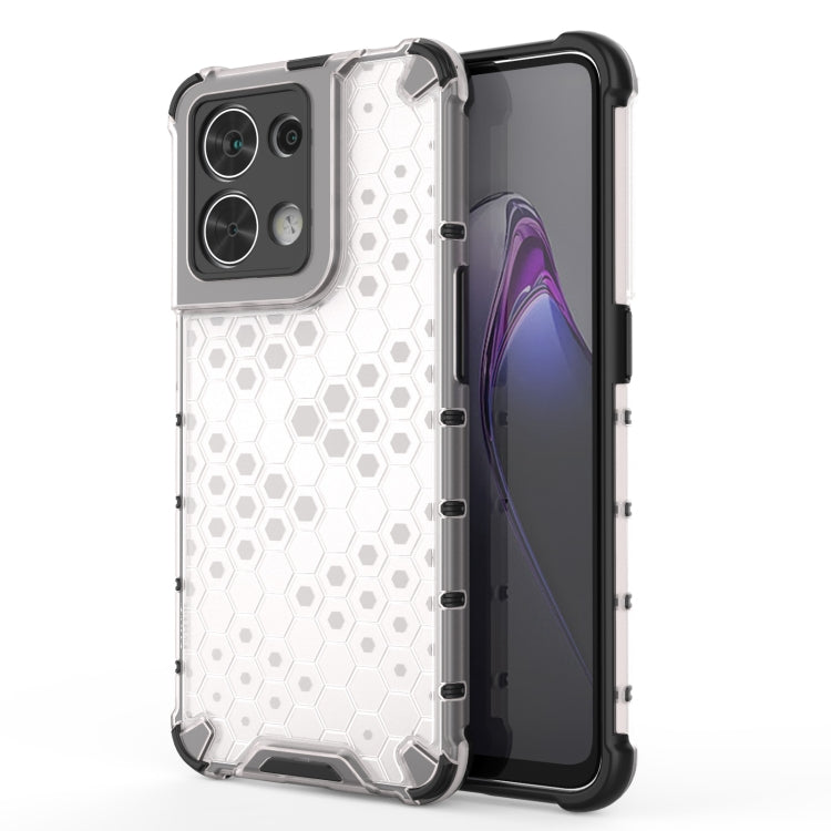 For OPPO Reno8 Shockproof Honeycomb PC + TPU Phone Case